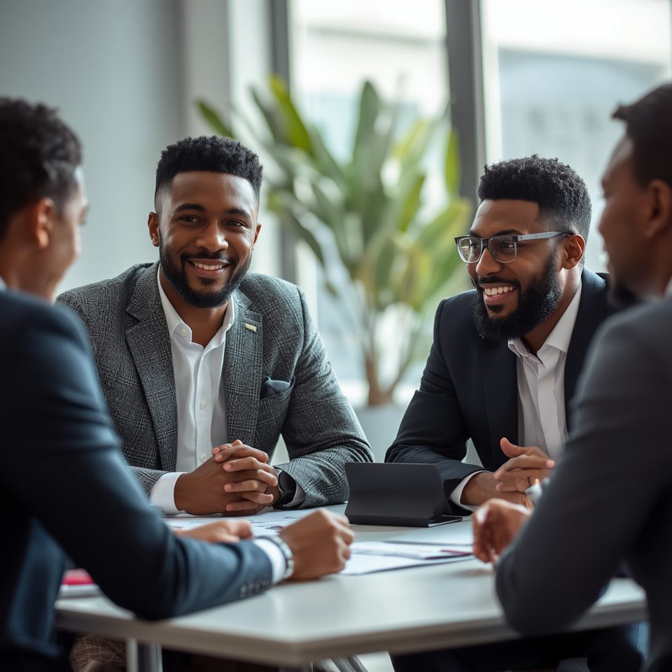 A Frontal Microfinance officer meeting a client