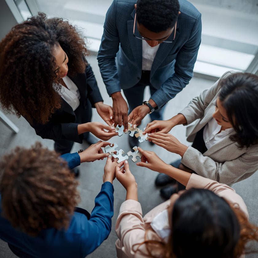Colleagues collaborating on a financing proposal