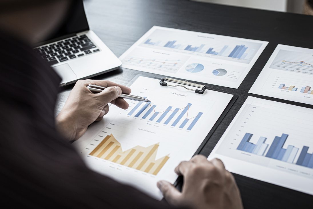 A loan application being reviewed with a client